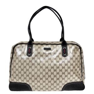 Gucci Beige and Black GG Pattern Tote
